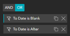 Click OR to specify that any filter criteria can be true Click OR to specify that any filter criteria can be true